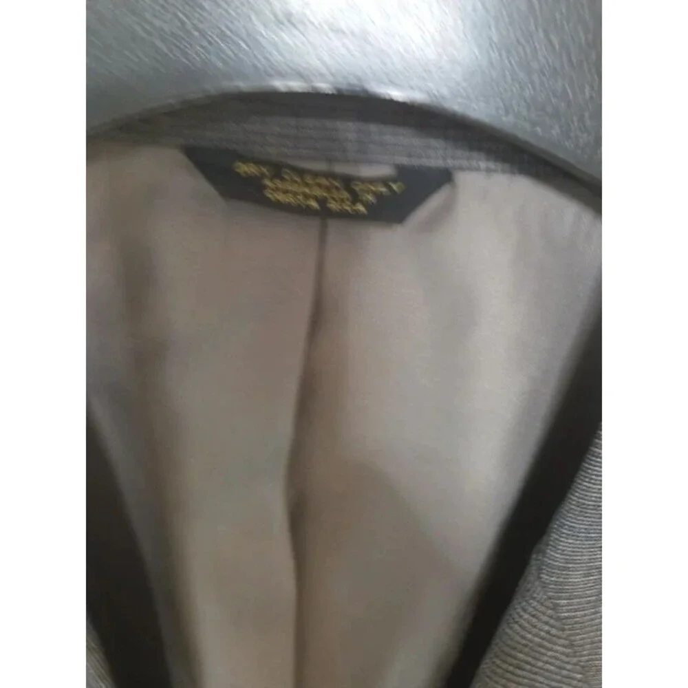 Savane Men's Wool Blend Suit Jacket Blazer -Charcoal Gray Textured